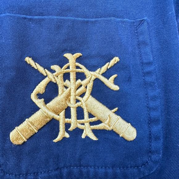 Vintage Ralph Lauren Rugby Crested Navy Blue Blazer - Size 6 - Picture 2 of 7